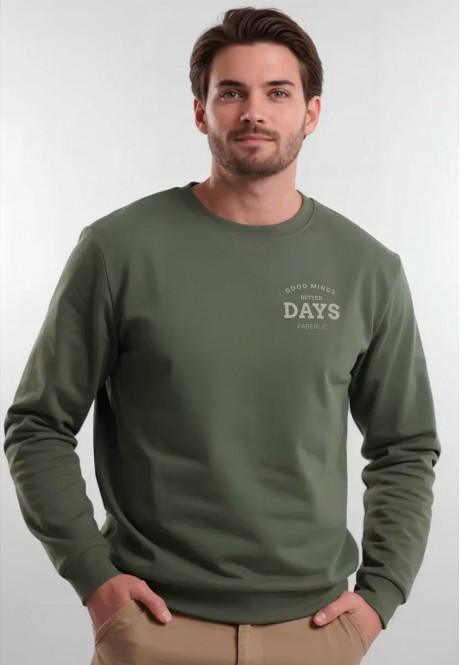FB-SL-M-01-KH0041Свитшот-лонгслив мужской, цвет хаки, размер M