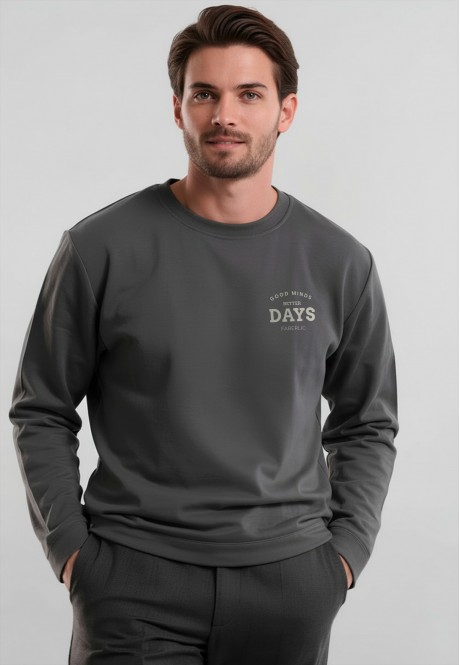 FB-SL-M-01-GR0041Свитшот-лонгслив мужской, цвет графит, размер XXL