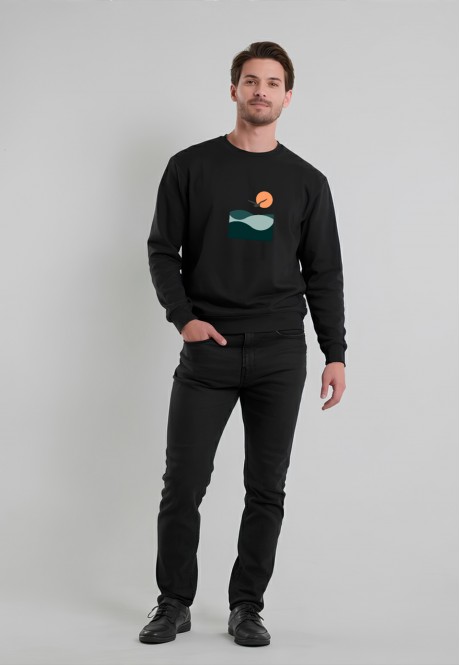 FB-SS-M-01-BL0037Свитшот мужской, цвет черный, размер S