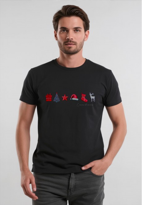 FB-T-M-01-BL0044Футболка мужская, цвет черный, размер M