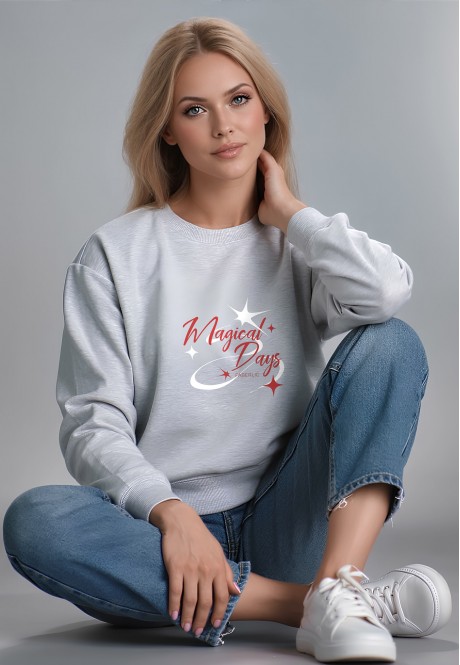 FB-SS-L-01-LG0047Свитшот женский, цвет светло-серый меланж, размер L