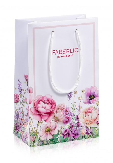 Бумажный подарочный пакет "Мелодия весны", размер М