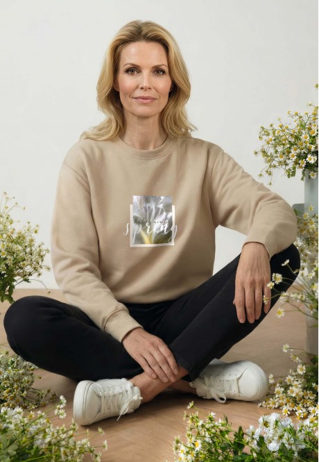 FB-SS-L-01-BE0053Свитшот женский, цвет бежевый, размер XS