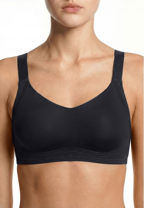 BS296 Бюстгальтер-топ без косточек с 3D фиксацией, цвет черный, размер XL