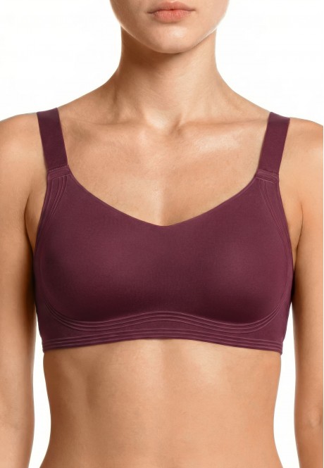 BS297 Бюстгальтер-топ без косточек с 3D фиксацией, цвет пурпурный, размер L