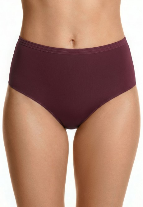 PH436 Трусы слипы с завышенной талией, цвет пурпурный, размер XXXL