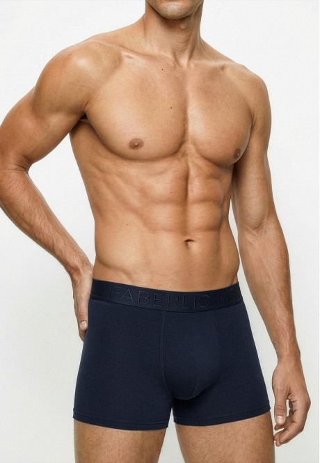 MB113 Трусы боксеры из хлопка для мужчин, цвет синий, размер XXL