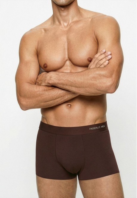 MB123 Трусы боксеры из бамбука для мужчин, цвет шоколадный, размер L