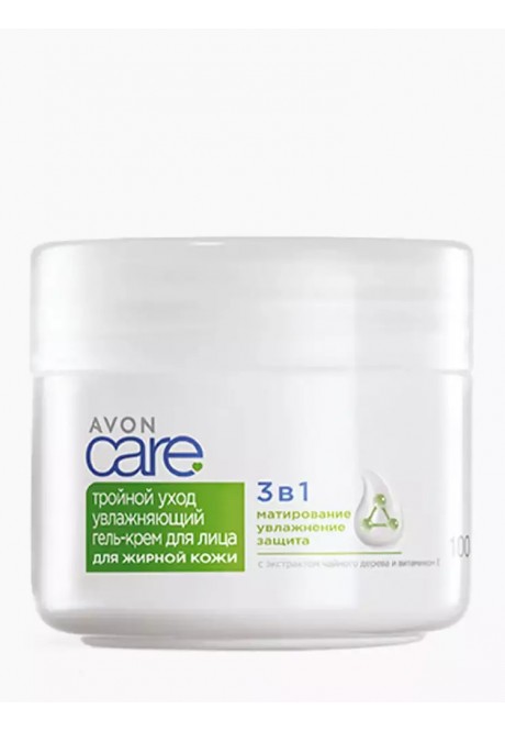 Гель-крем для лица «Тройной уход» для жирной кожи