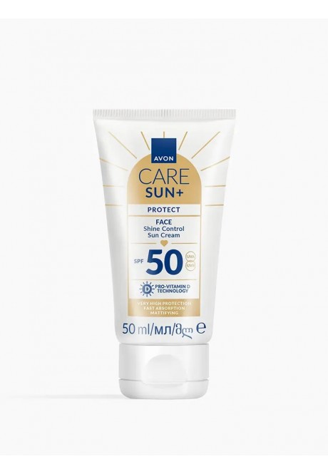 Солнцезащитный матирующий крем для лица SPF 50 AVON CARE SUN+. 50 мл