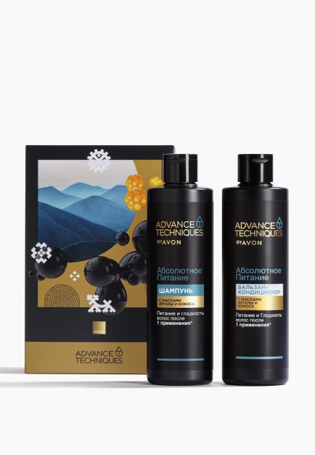 Подарочный набор для ухода за волосами Абсолютное питание Avon Advance Techniques. Набор содержит: 1