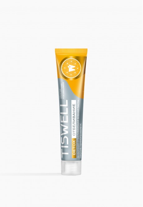 TISWELL ЗУБНАЯ ПАСТА ДЕТОКС ОТБЕЛИВАЮЩАЯ С КАОЛИНОМ ВКУС МАНГО