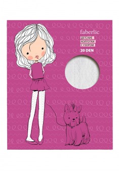 LACE PATTERNED TIGHTS 20 DEN WHITE