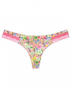 MARSEILLE Thongs pink with print