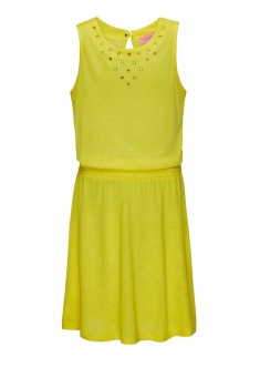 Sleeveless jersey dress for girl lemon