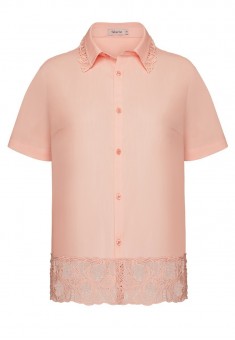 Short sleeve blouse for women light pink 