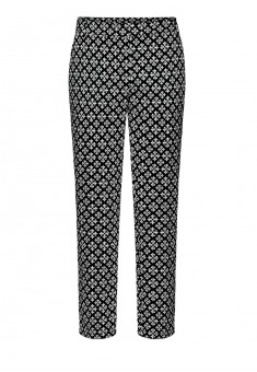 Tapered jacquard trousers black