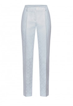Fleur de Lys tapered jacquard trousers grey blue 
