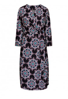 Jersey dress with draped waist black 