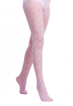 Fantasy style kids tights with a floral jacquard pattern SD128 20 den lilac