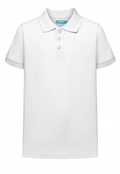 Jersey polo shirt for boys white