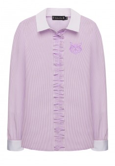 Блузка с рюшами для девочки цвет фиолетовый