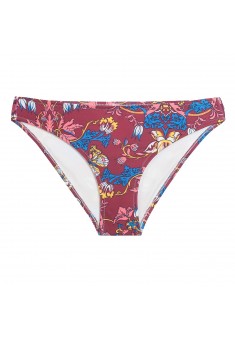 Oriental Bikini Bottom printed burgundy