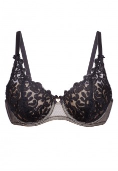 Hermitage moulded cup bra graphite