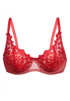 Hermitage moulded cup bra red
