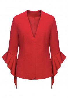 Crepe jacket scarlet