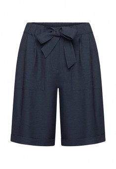 Tie Waist Bermuda Shorts dark blue