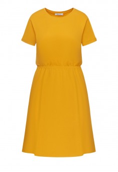 Short Sleeve Jersey Dress yellow