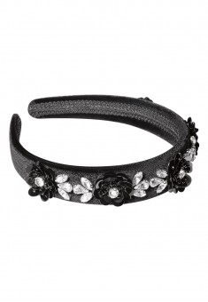 Hairband with decorative detailing black