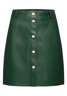 PolyurethaneCoated Jersey Skirt dark green