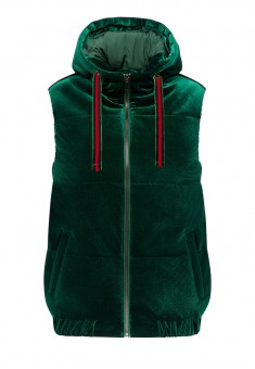 149W1301 трикотажная утепленная куртка без рукавов жилет для женщины цвет темнозеленый