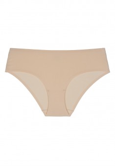 Seamless Cotton High Waist Slip Briefs beige