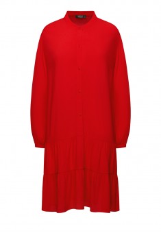 Womens Long Sleeve Dress red