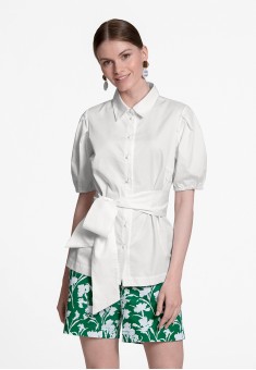Belted Blouse white