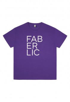 Футболка с логотипом FABERLIC цвет фиолетовый oversize