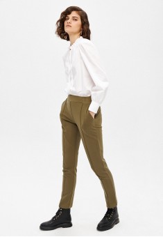 110W3201 трикотажные брюки для женщины цвет оливковый