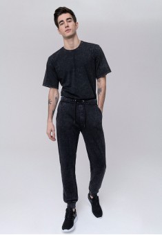 Трикотажные брюки с мраморным эффектом для мужчины цвет чёрный
