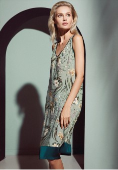 Floral Print Nightgown pistachio green