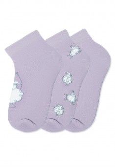 Cute Lamb Girls Socks lavender
