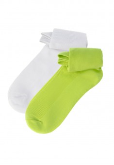 Set of Socks yellow greenwhite 2 pairs