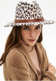 Шляпа фетровая цвет леопардовый