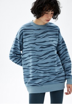 Sweatshirt striped powdery blue 