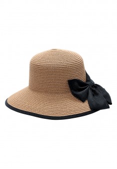 Sombrero de paja con lazo color beige