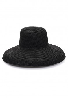 Шляпа соломенная с широкими полями цвет черный