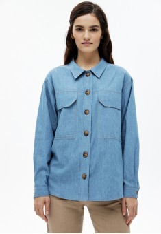 bluză cu mâneci lungi pentru femei culoare albastrădeschis