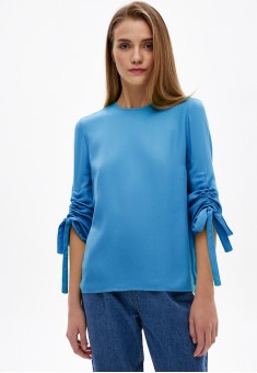Блузка из вискозы цвет синий